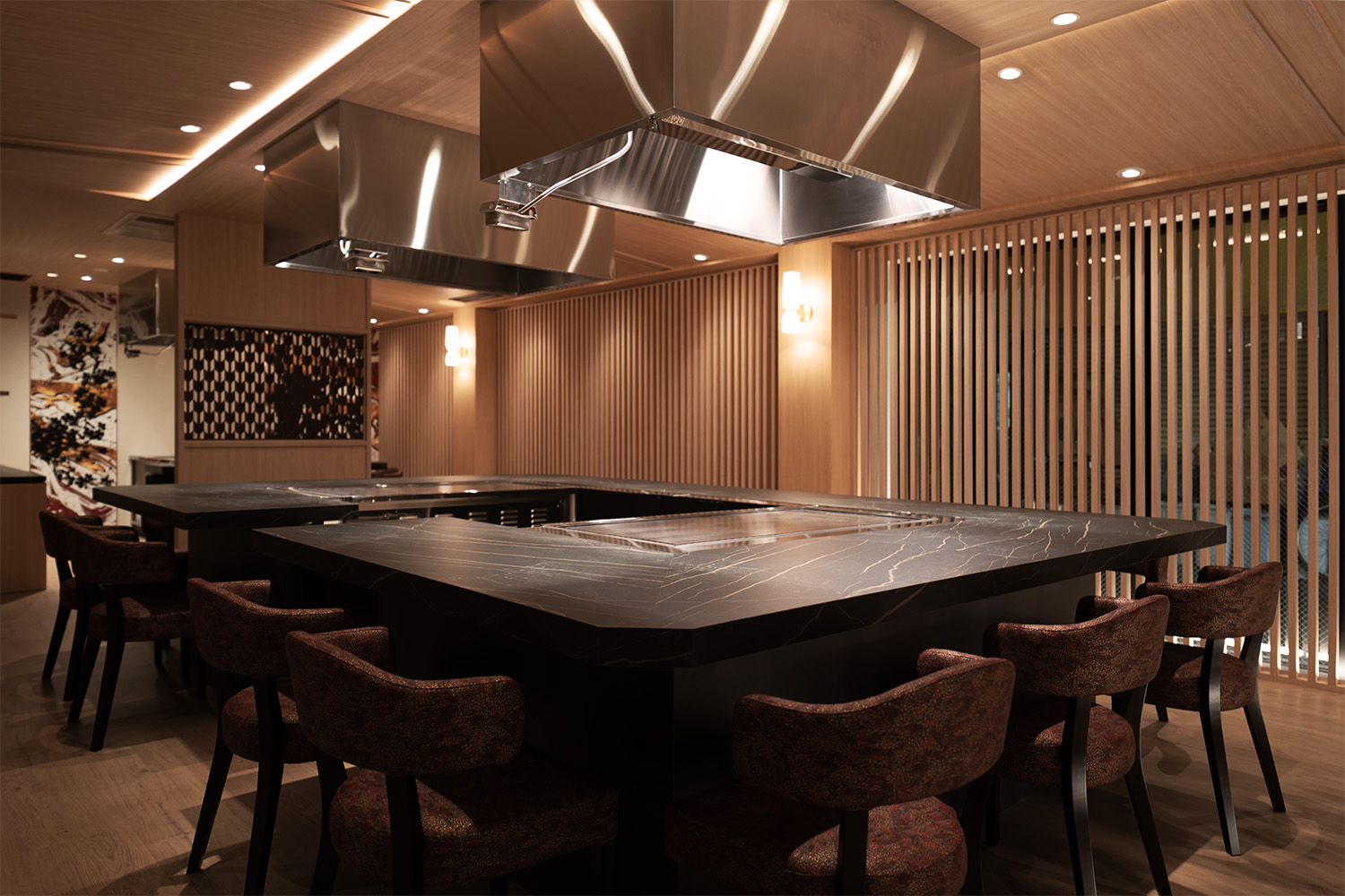 東京の鉄板焼きの内装・デザイン事例(OGUSU&CO. 株式会社) 東京の鉄板焼きの内装・デザイン事例(OGUSU&CO. 株式会社)